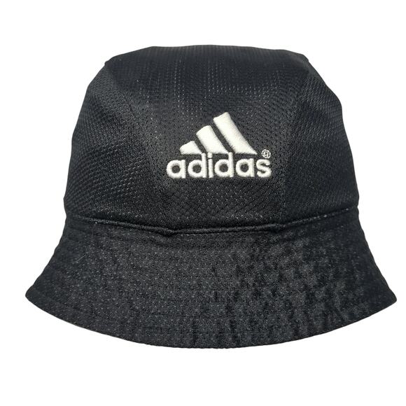 Adidas Bucket Hat Black One Size Lightweight Embroidered Reversible - Picture 1 of 10